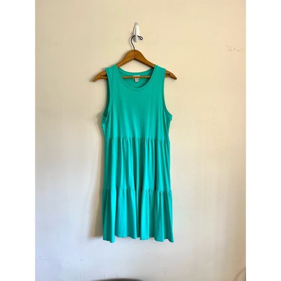 J CREW TIERED COTTON MAXI DRESS, X SMALL Teal - Picture 2 of 8
